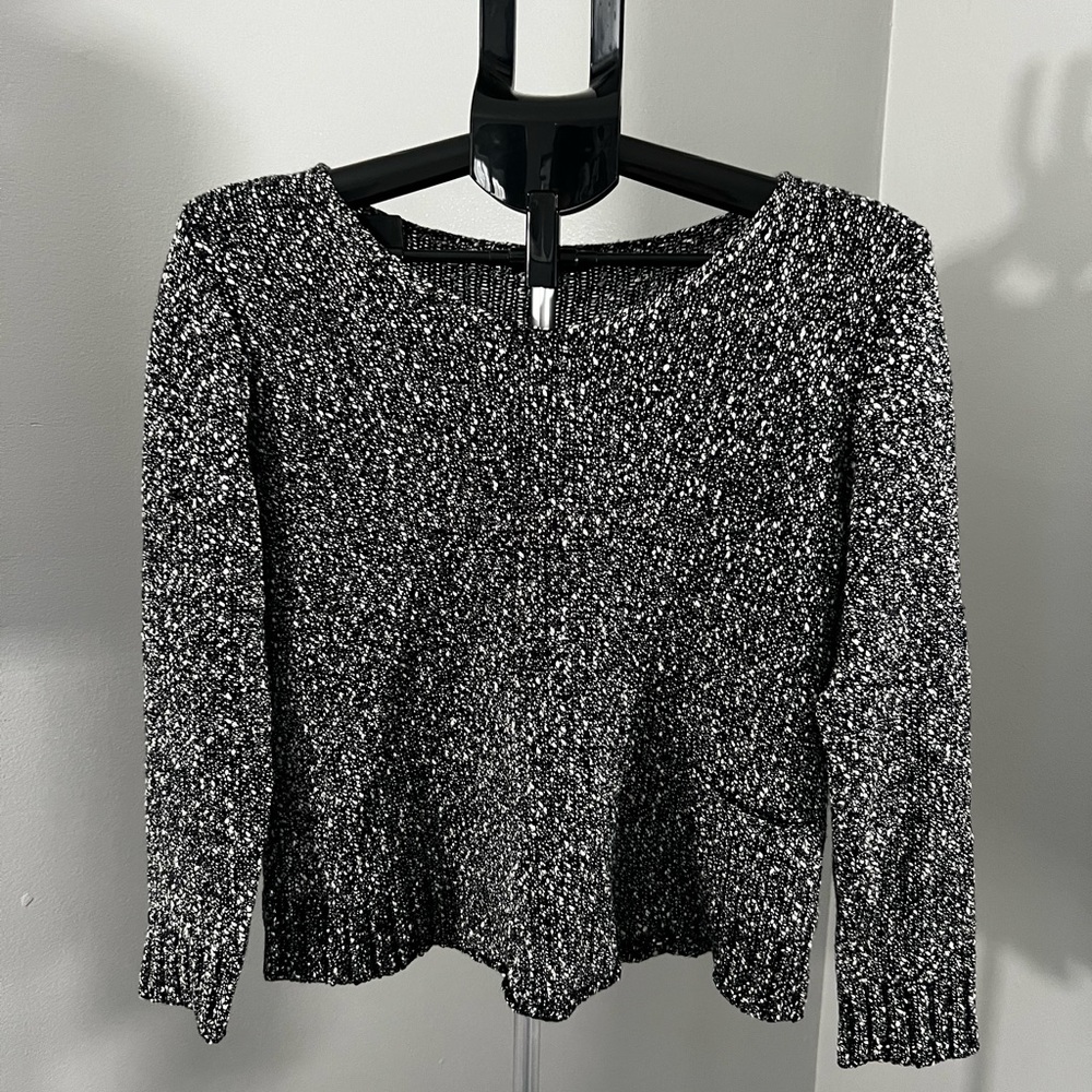 Eileen Fisher Wrapped 100% Cotton Nubble Pullover